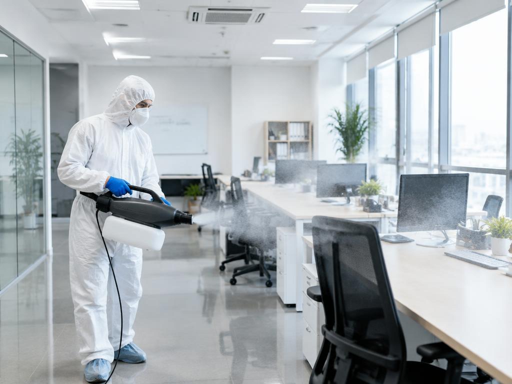 Désinfection de bureaux par nébulisation